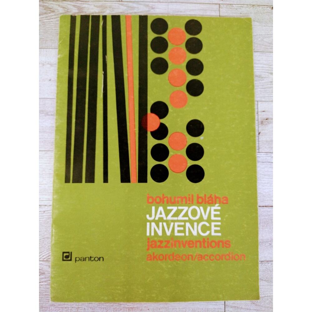 Jazzové‎ Invence 1985 Accordion Vintage Sheet Music Czech Panton Signed Ephemera